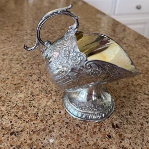 Vintage E.P. ZINC, Japan Pedestal Silver Plate Salt Cellar / Sugar Holders